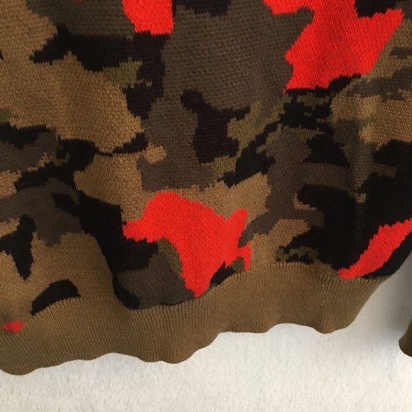 NWT INC camouflage zip up cotton sweater jacket - Picture 6 of 8